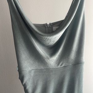 Blue cowls neck dress